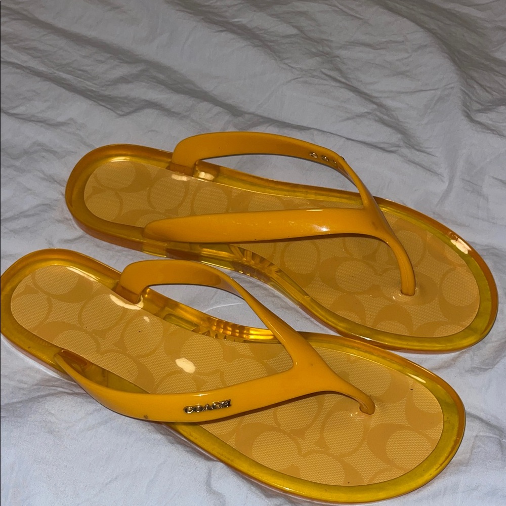Coach Vibrant Yellow Sandals